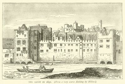 The Savoy in 1650, from a Very Scarce Etching by Hollar by English School